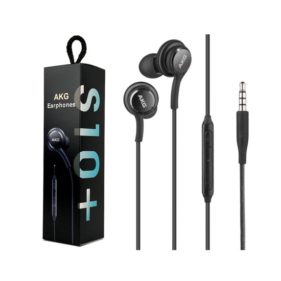 AUSCULTADOR SAMSUNG GALAXY S10 + AJUSTADO POR AKG 3,5 MM JACK PRETO